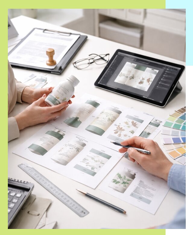 Профессиональная разработка дизайна и текста этикетки продукции в Сарапуле